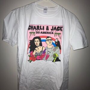 Charli XCX & Bleachers (Jack Antonoff) Do America 2015 Tour Tee Official Merch